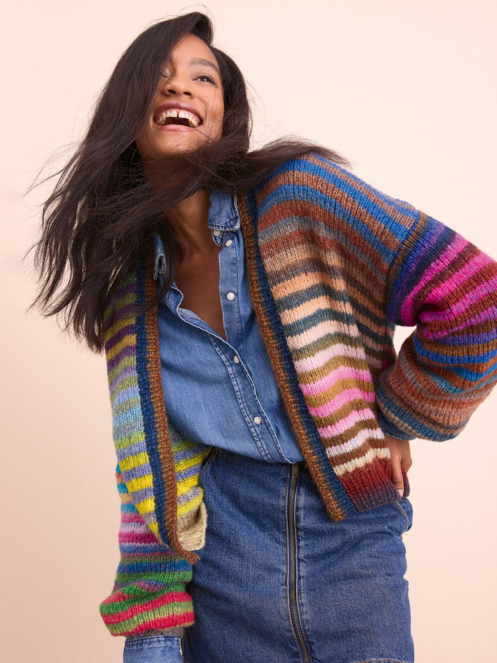 Breipakket Candy streepcardigan