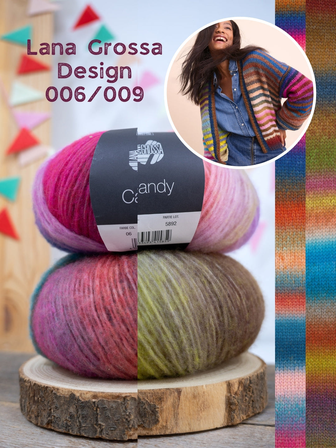 Strickpaket Candy Streifencardigan