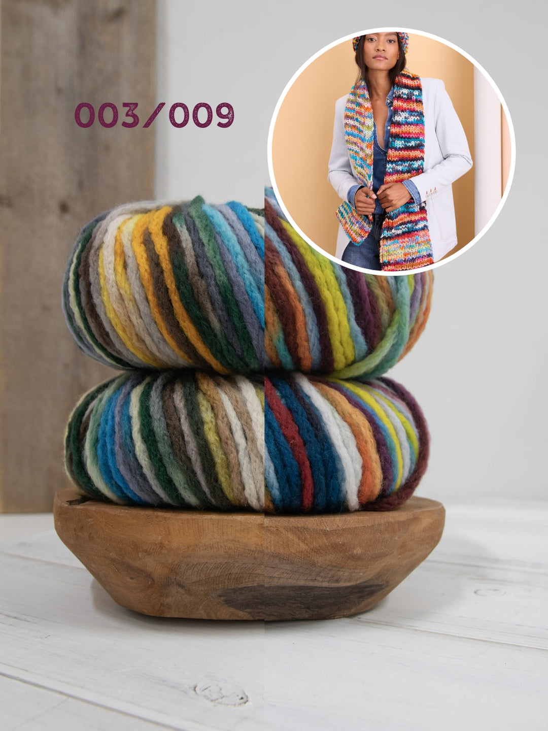 Strickpaket Crazy Rippenschal
