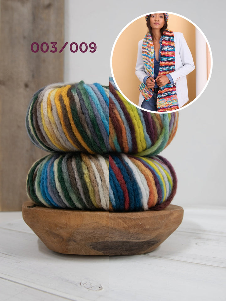 Strickpaket Crazy Rippenschal