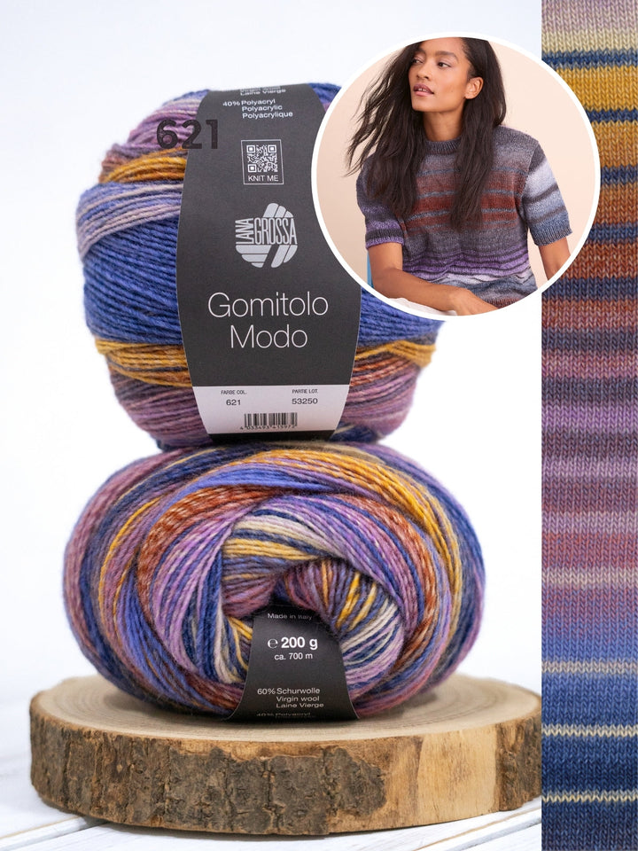 Strickpaket Gomitolo Modo Pullover kurzarm