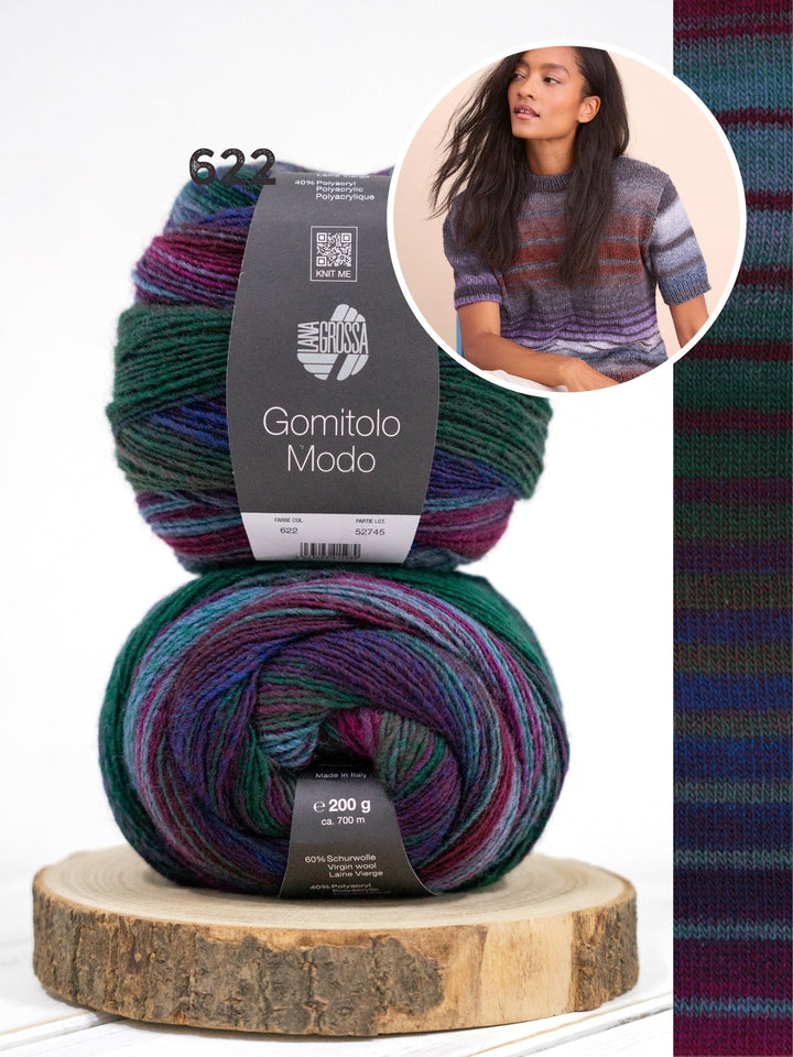 Strickpaket Gomitolo Modo Pullover kurzarm