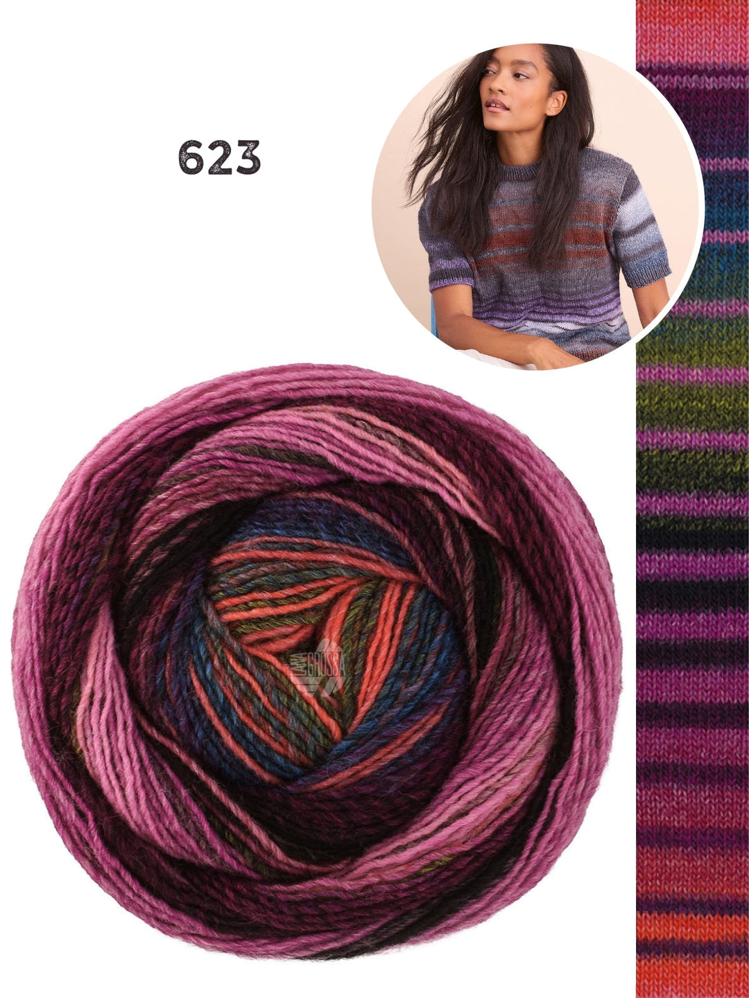 Strickpaket Gomitolo Modo Pullover kurzarm
