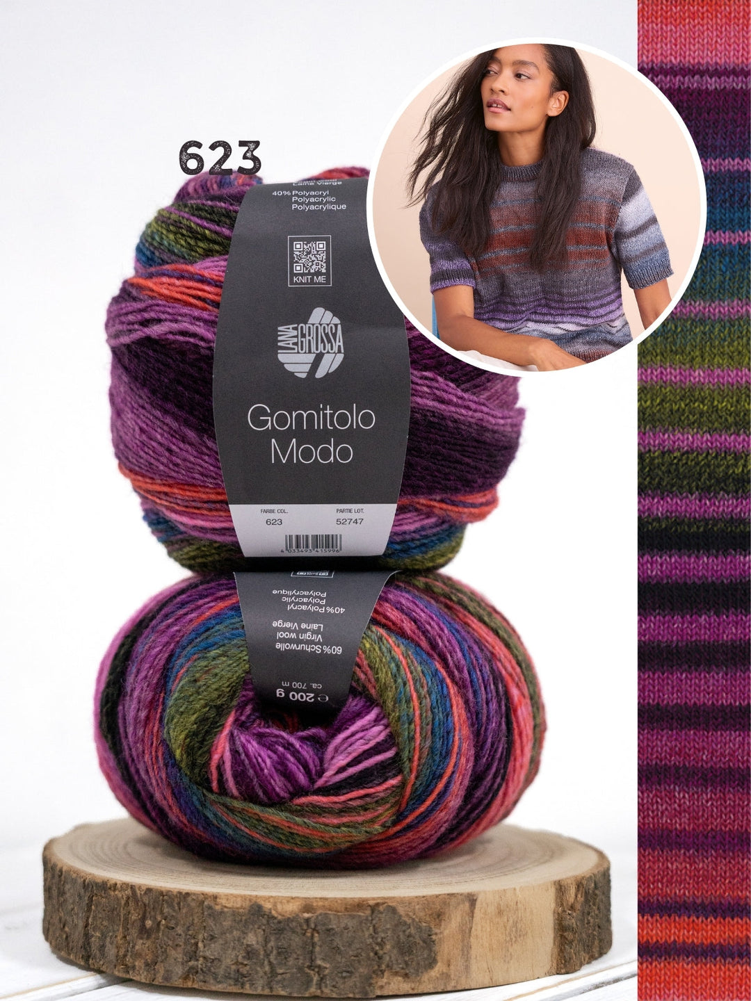 Strickpaket Gomitolo Modo Pullover kurzarm