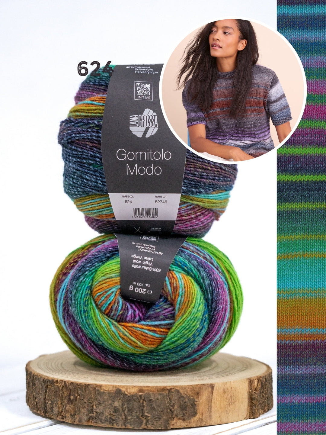 Strickpaket Gomitolo Modo Pullover kurzarm