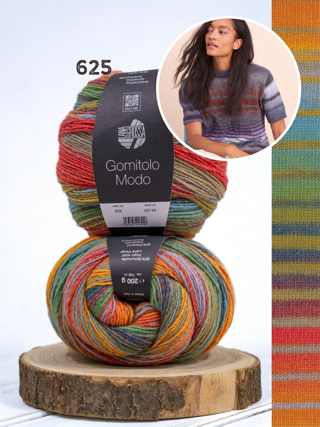 Strickpaket Gomitolo Modo Pullover kurzarm