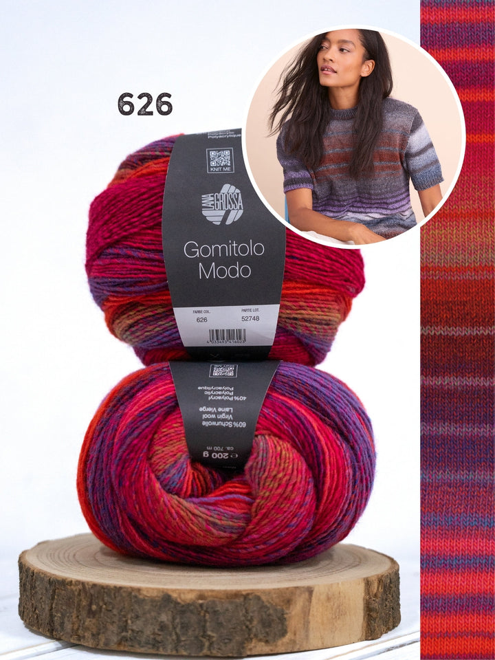 Strickpaket Gomitolo Modo Pullover kurzarm