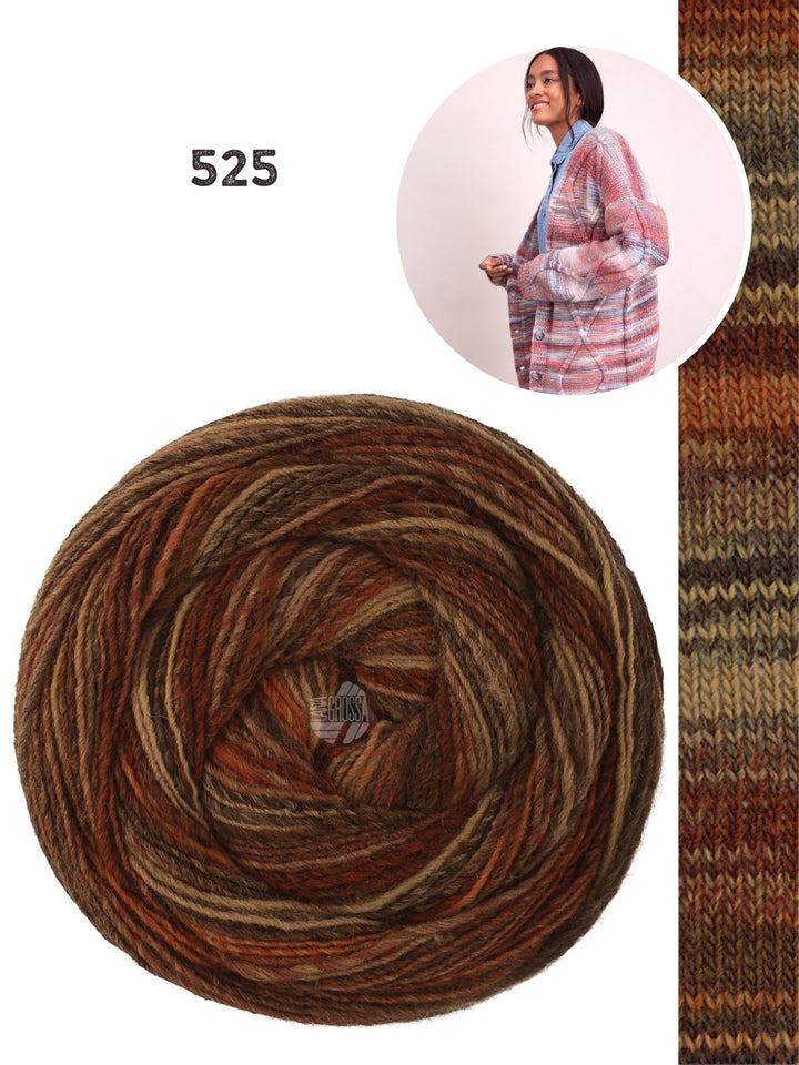 Strickpaket Gomitolo Disegno Jacke mit Rautenmuster