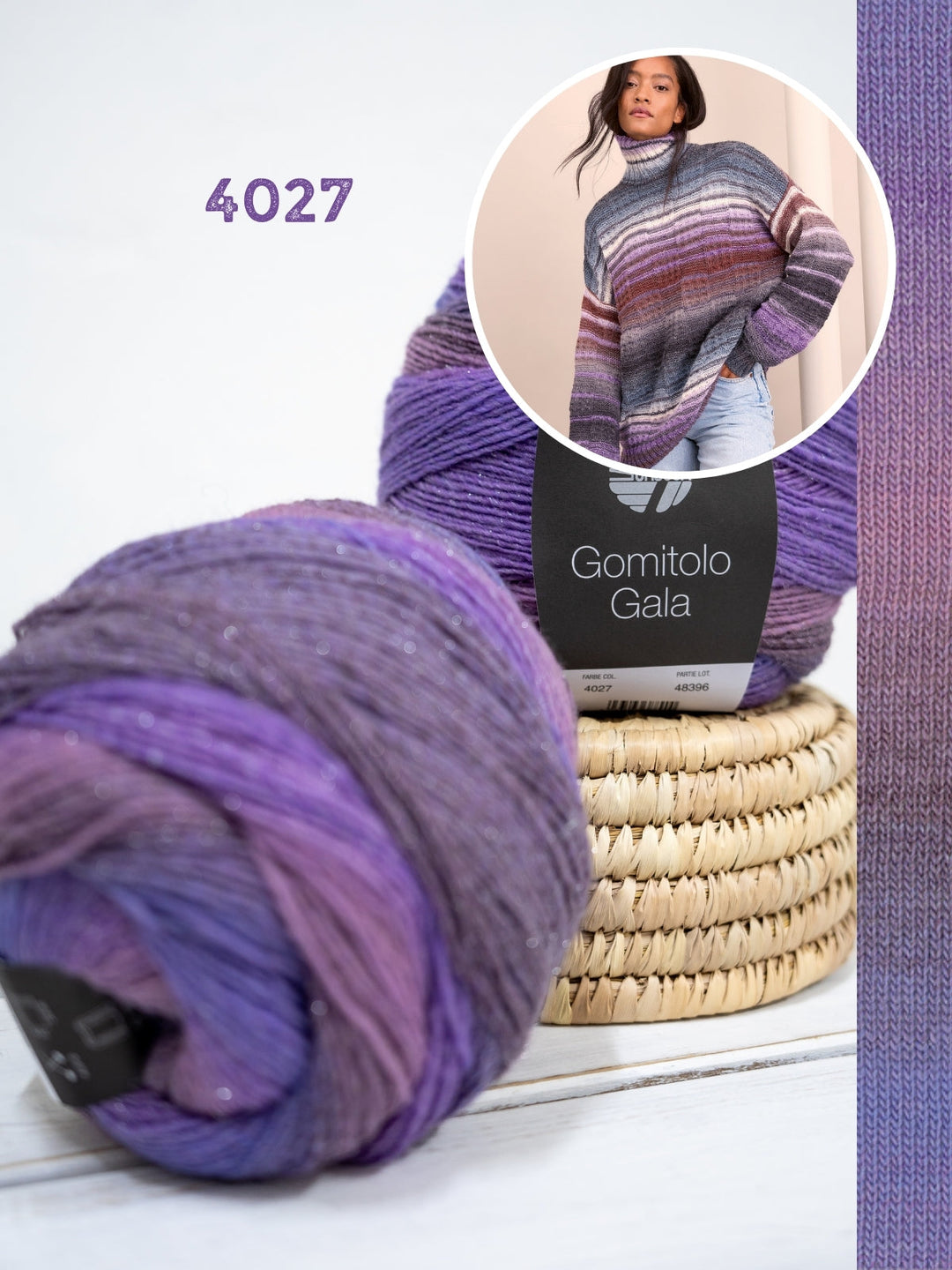 Strickpaket Gomitolo Gala Oversized Rollkragenpullover