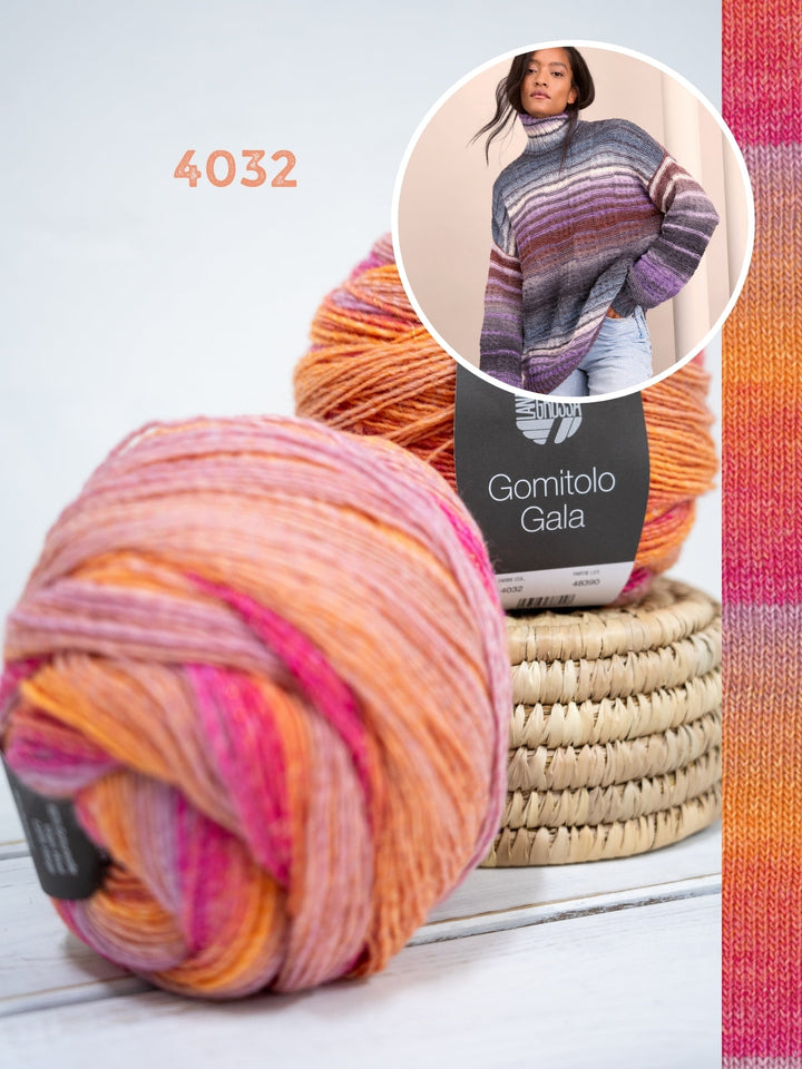 Strickpaket Gomitolo Gala Oversized Rollkragenpullover