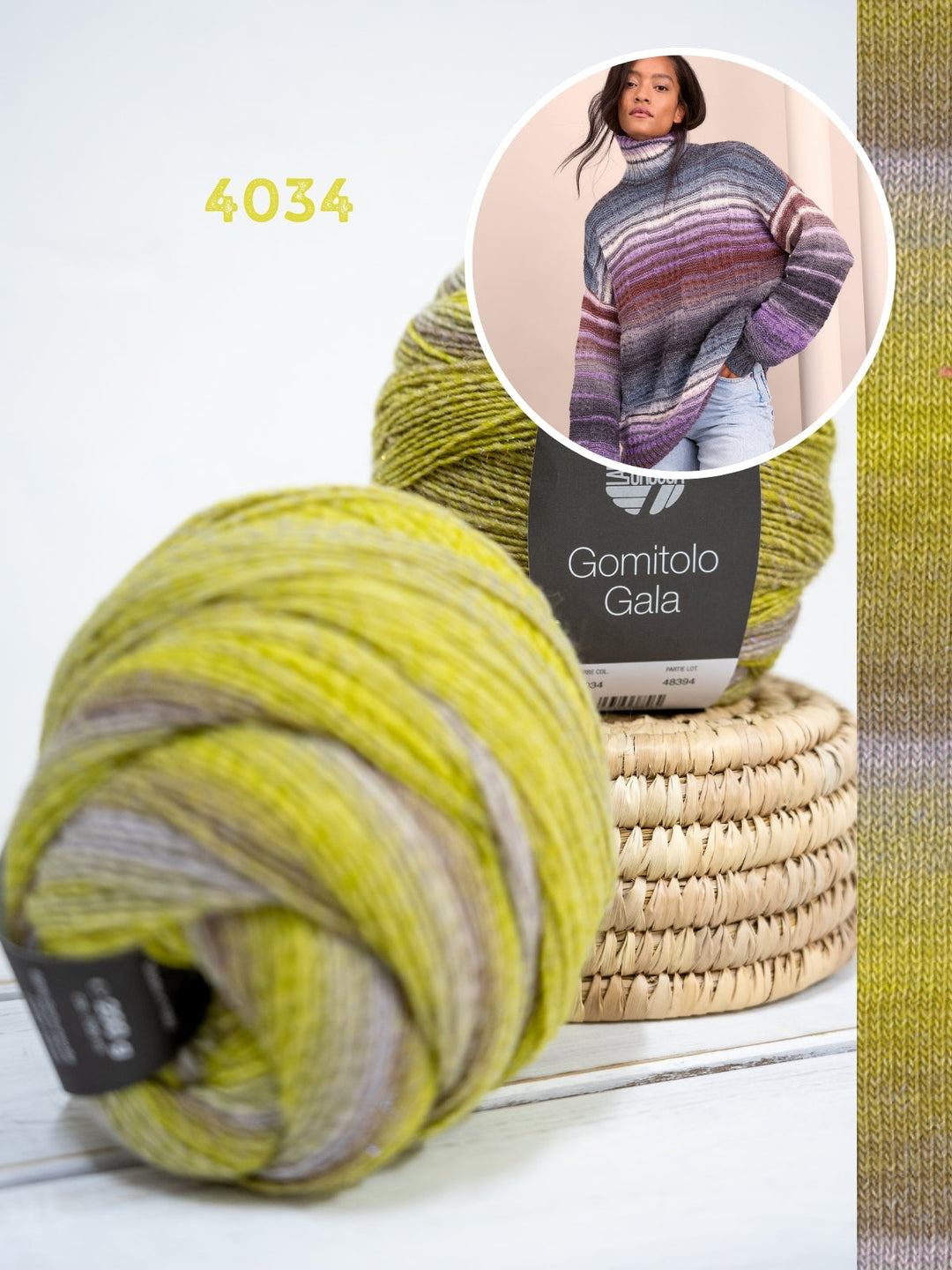 Strickpaket Gomitolo Gala Oversized Rollkragenpullover