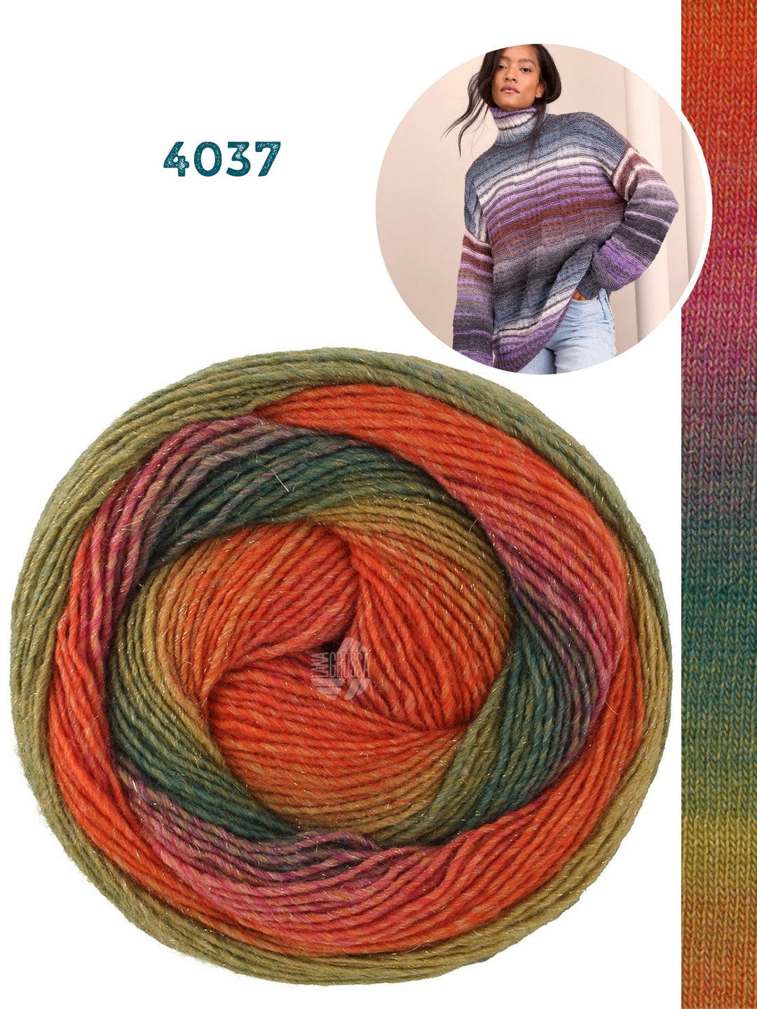 Strickpaket Gomitolo Gala Oversized Rollkragenpullover