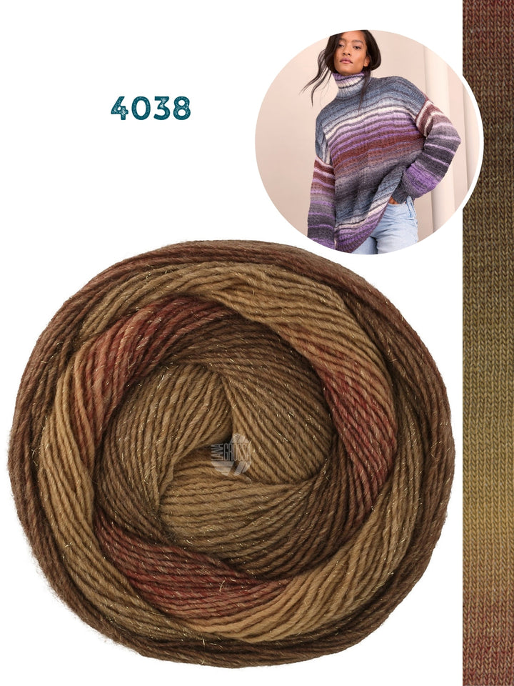 Strickpaket Gomitolo Gala Oversized Rollkragenpullover
