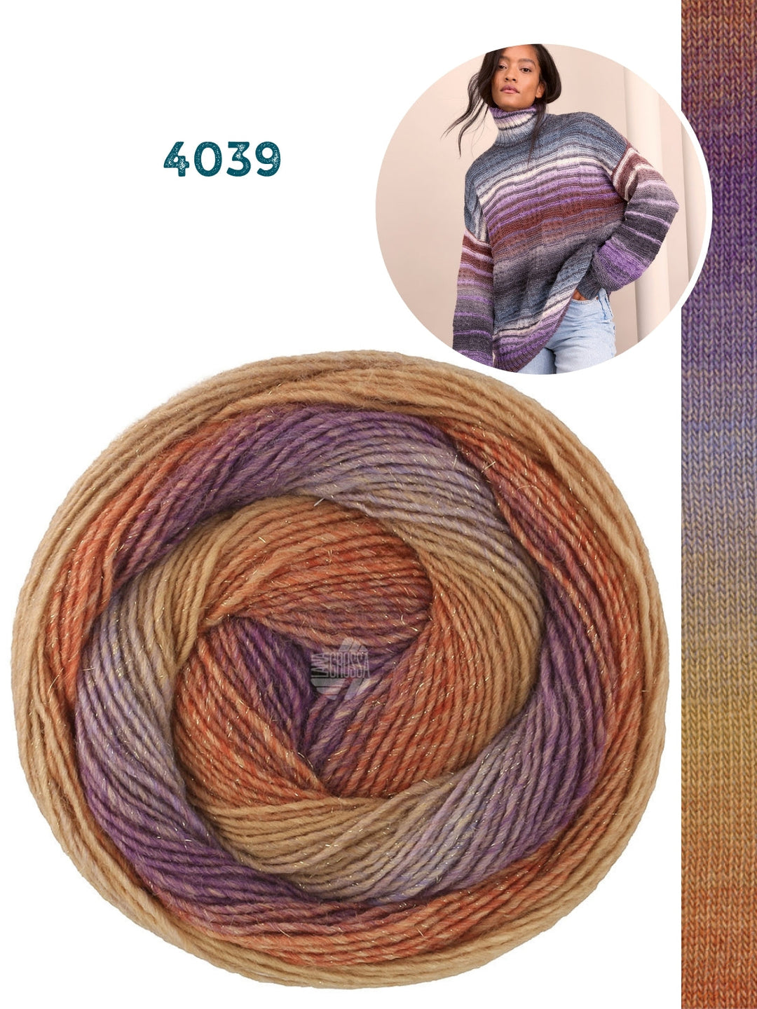 Strickpaket Gomitolo Gala Oversized Rollkragenpullover