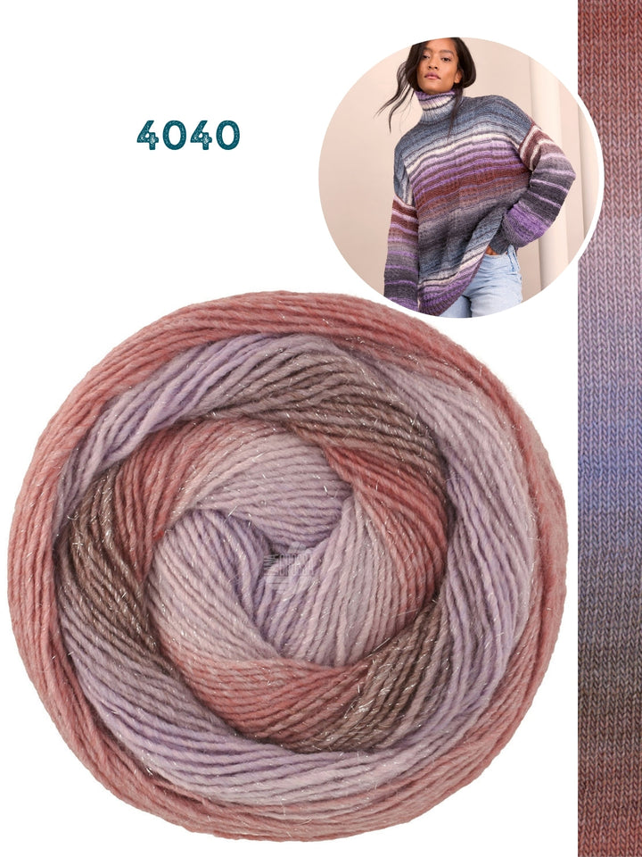 Strickpaket Gomitolo Gala Oversized Rollkragenpullover