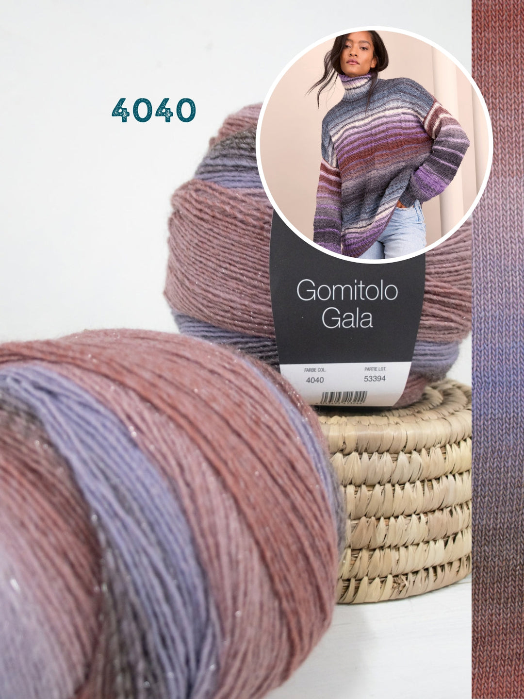 Strickpaket Gomitolo Gala Oversized Rollkragenpullover