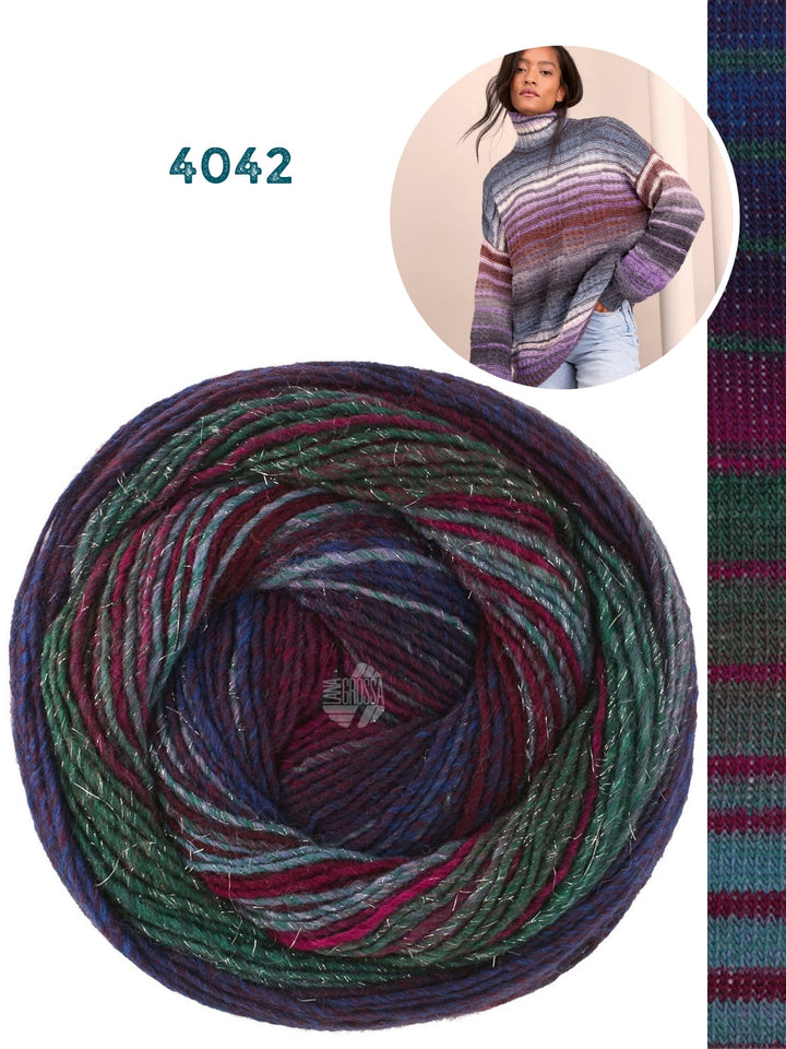 Strickpaket Gomitolo Gala Oversized Rollkragenpullover