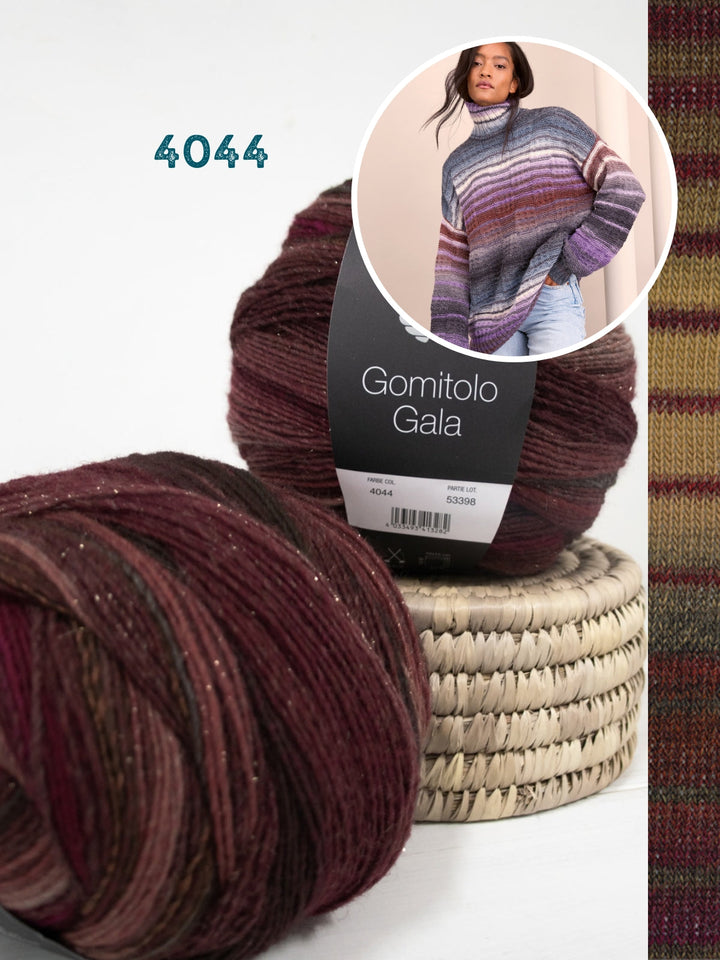 Strickpaket Gomitolo Gala Oversized Rollkragenpullover