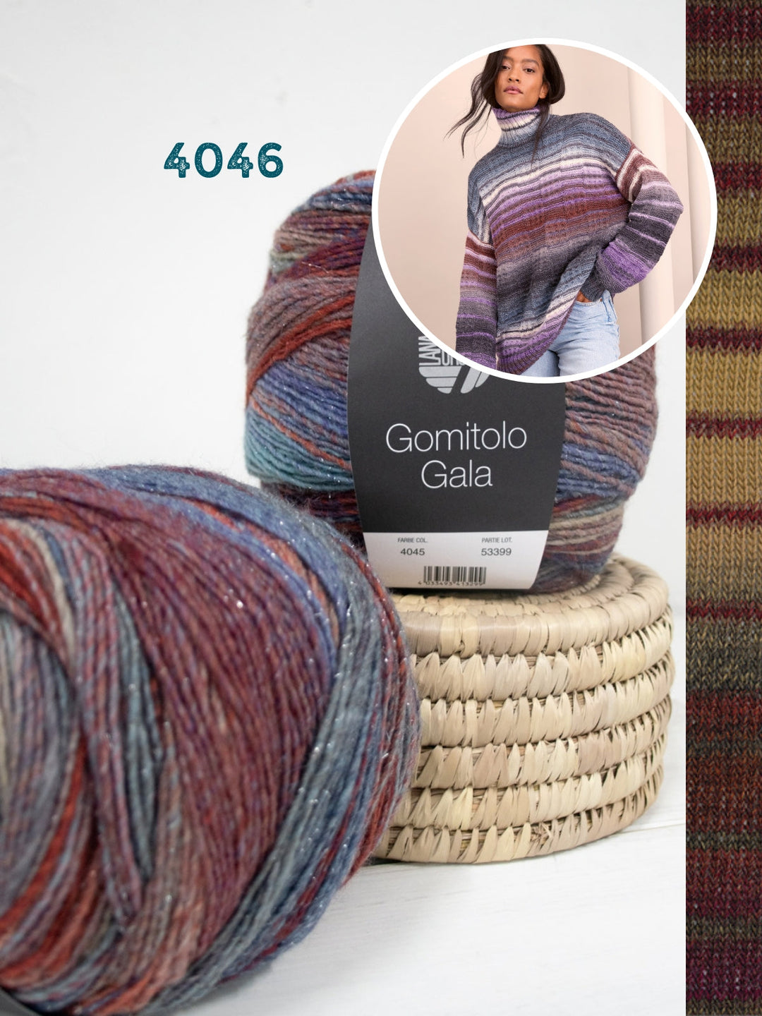 Strickpaket Gomitolo Gala Oversized Rollkragenpullover