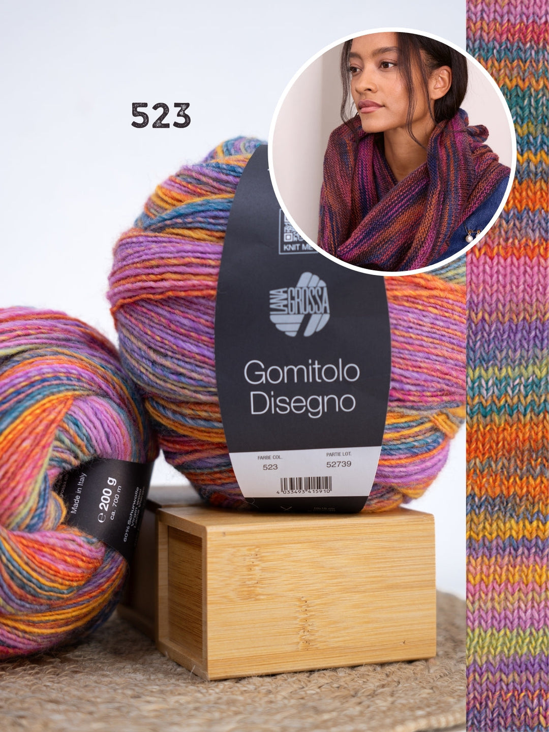 Strickpaket Gomitolo Disegno Loop