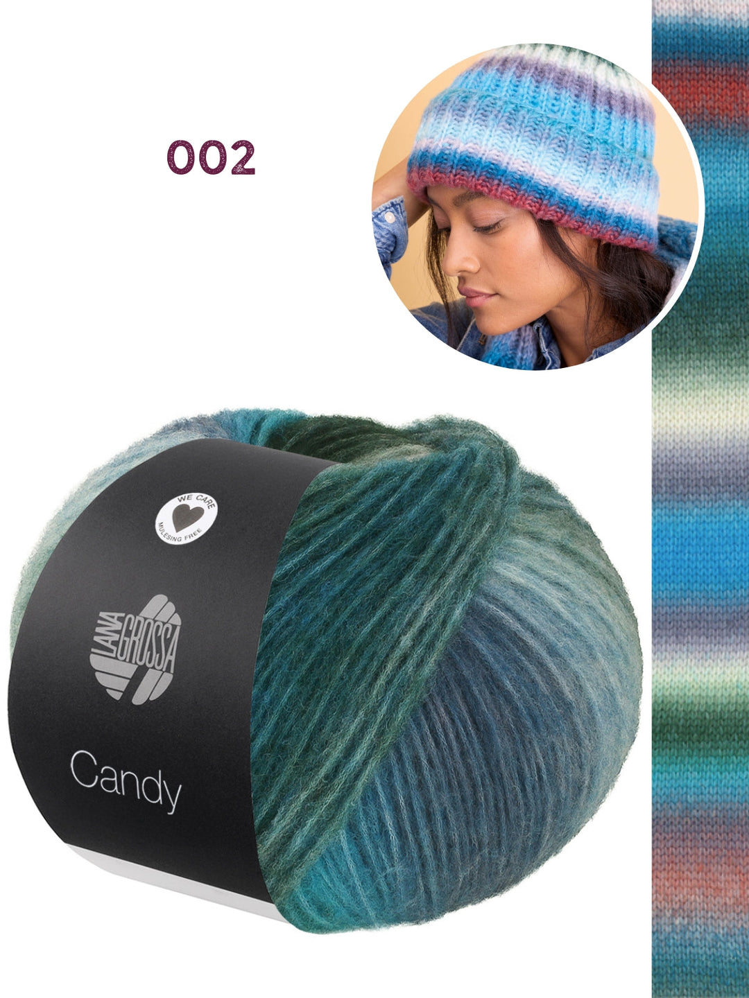 Strickpaket Candy Mütze