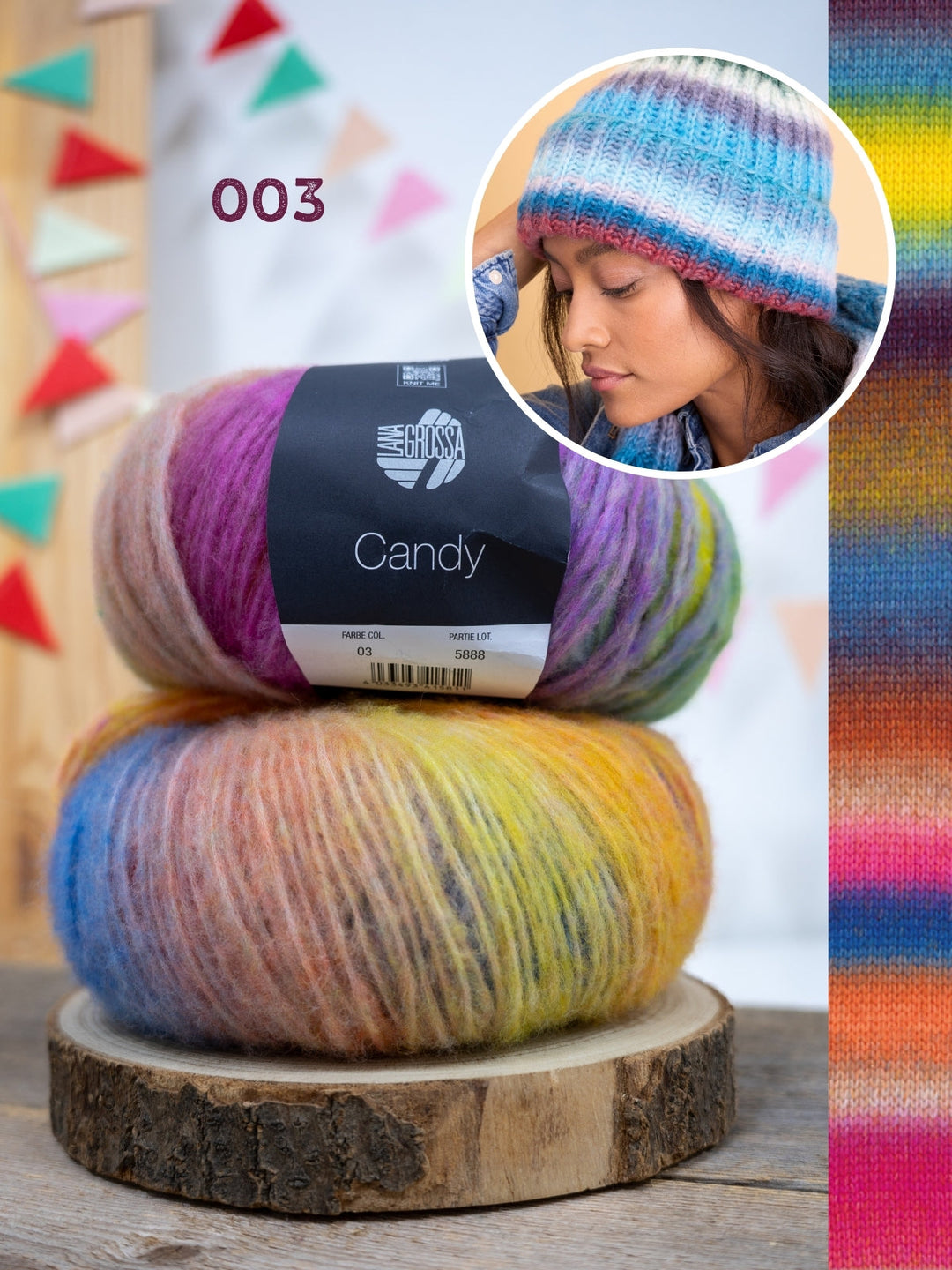 Strickpaket Candy Mütze