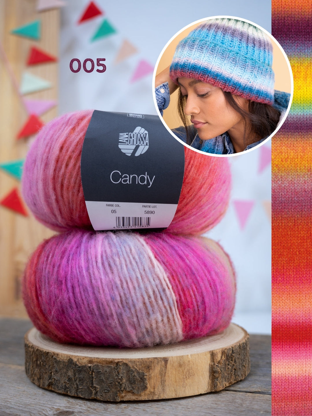 Strickpaket Candy Mütze