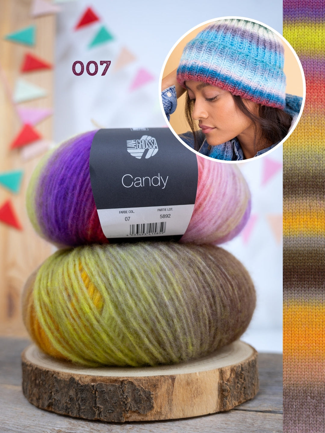 Strickpaket Candy Mütze