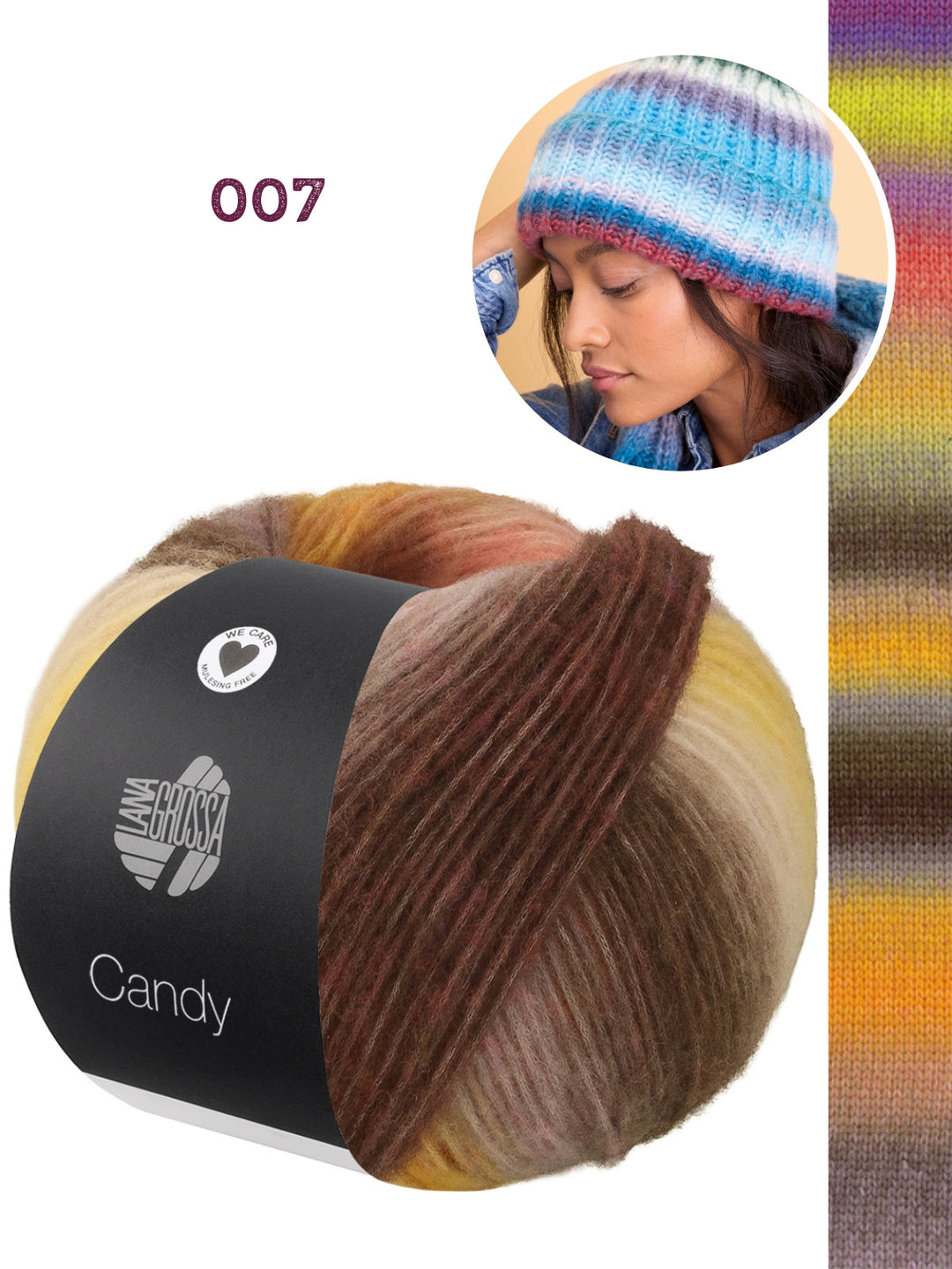 Strickpaket Candy Mütze