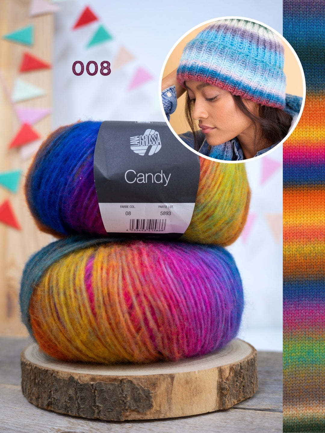 Strickpaket Candy Mütze