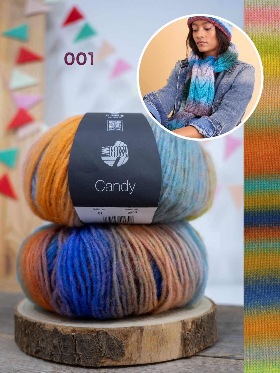 Strickpaket Candy Zopfschal