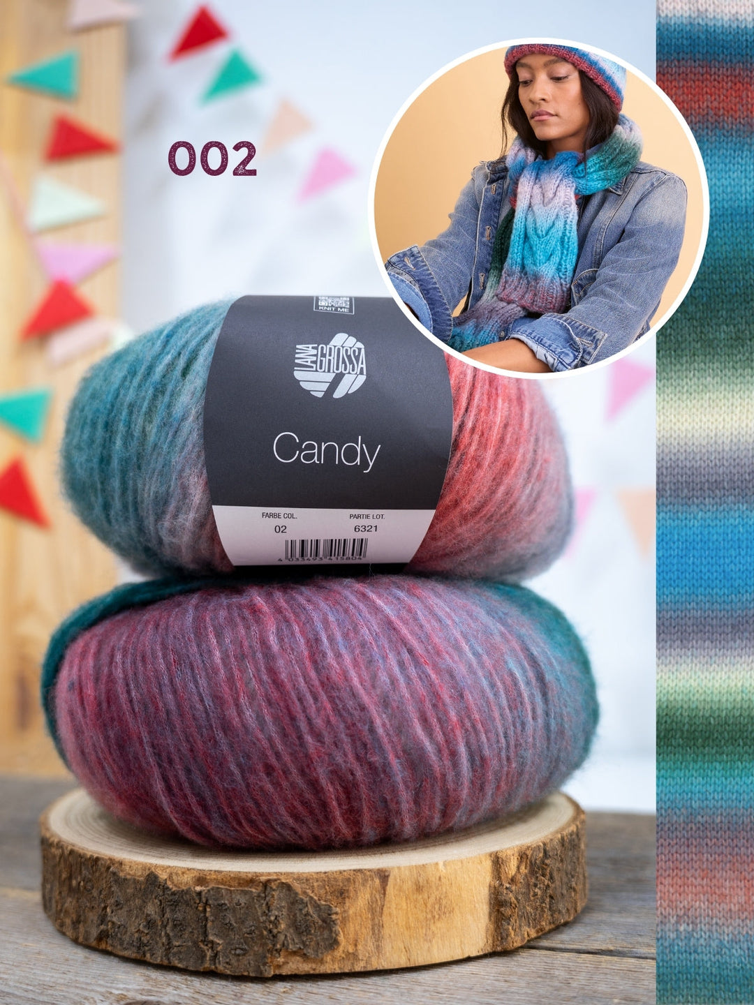 Strickpaket Candy Zopfschal