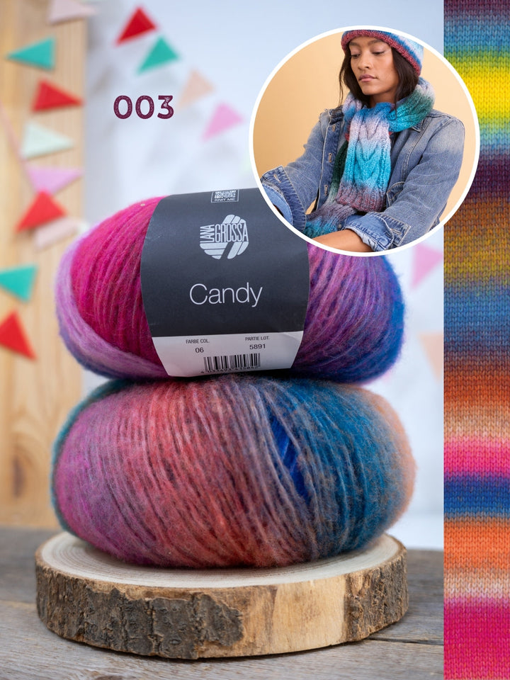 Strickpaket Candy Zopfschal