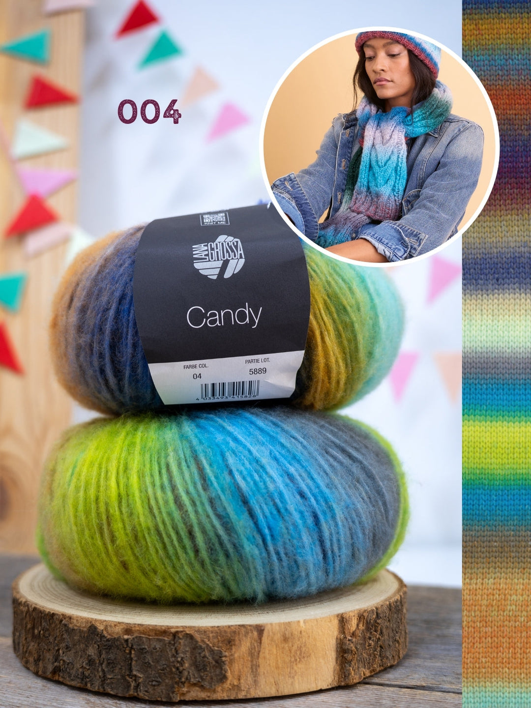 Strickpaket Candy Zopfschal