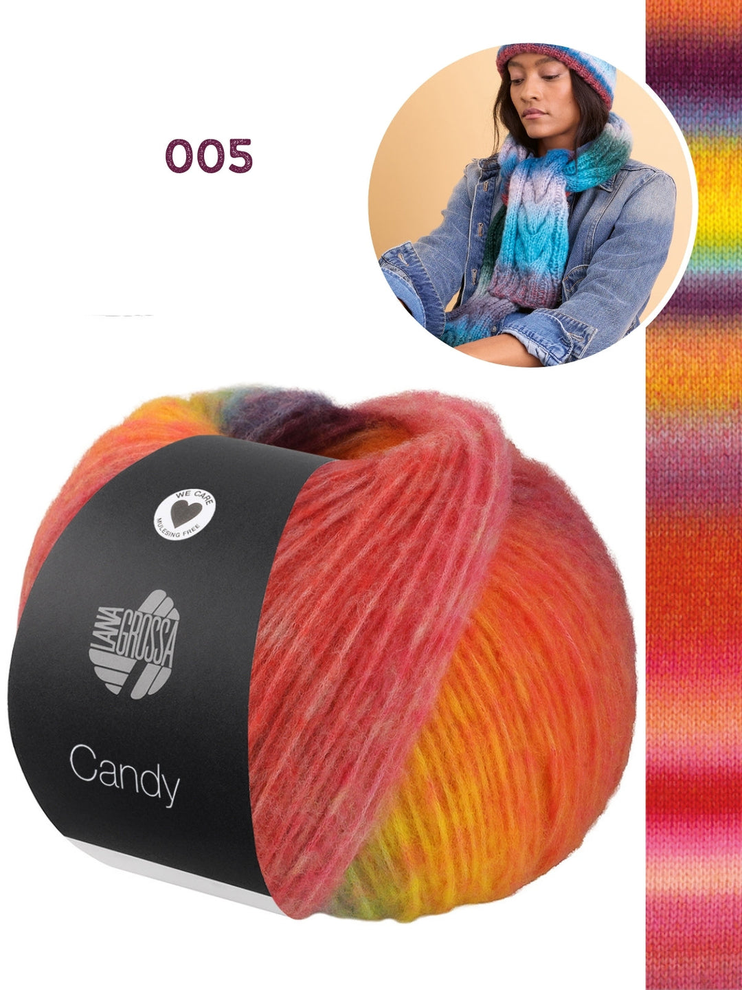 Strickpaket Candy Zopfschal