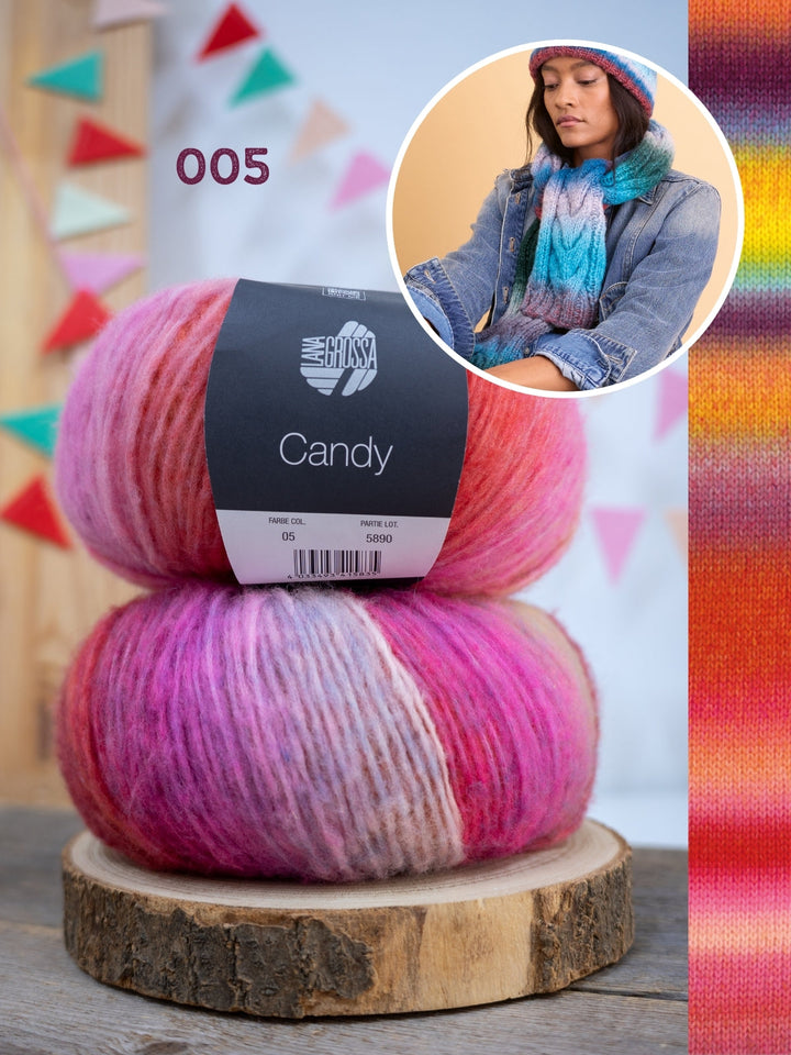 Strickpaket Candy Zopfschal
