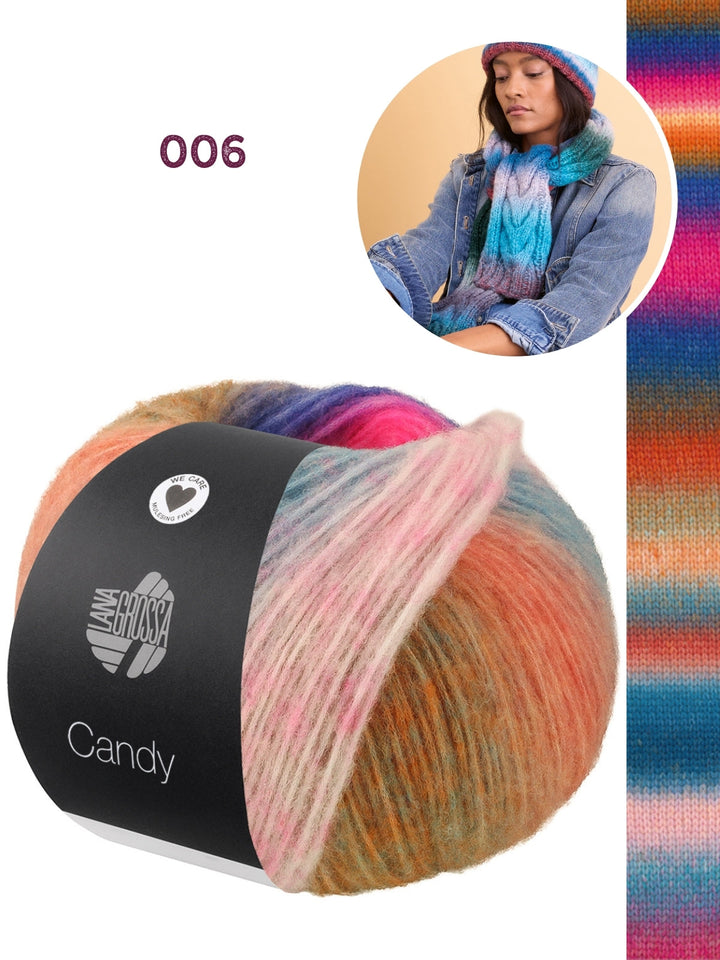 Strickpaket Candy Zopfschal