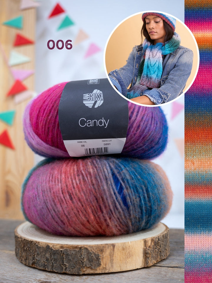 Strickpaket Candy Zopfschal