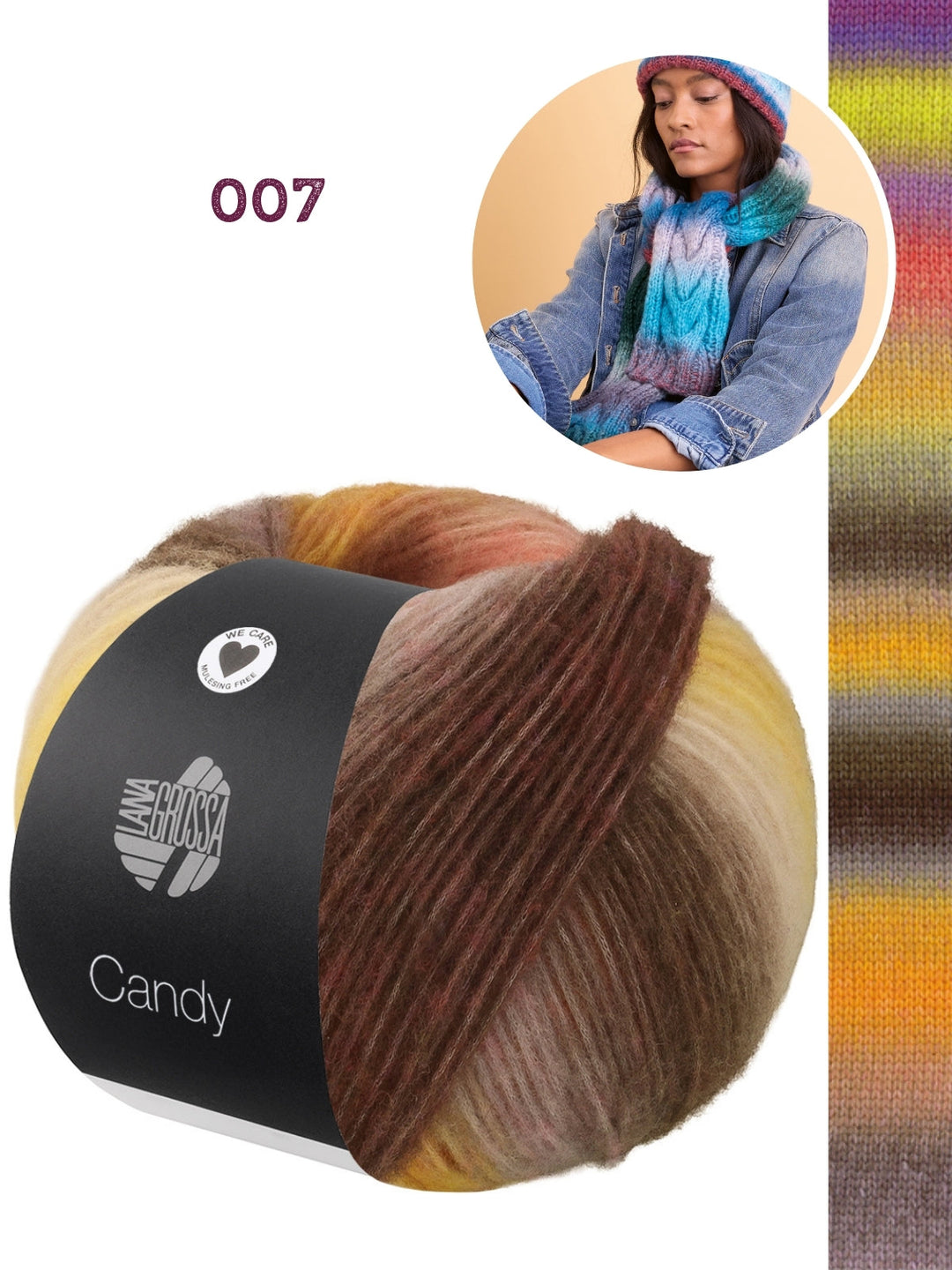 Strickpaket Candy Zopfschal