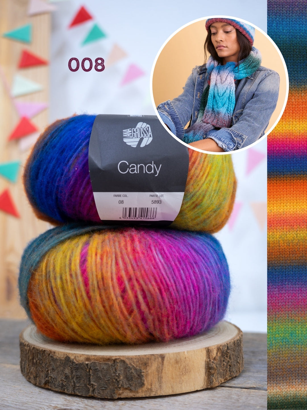 Strickpaket Candy Zopfschal