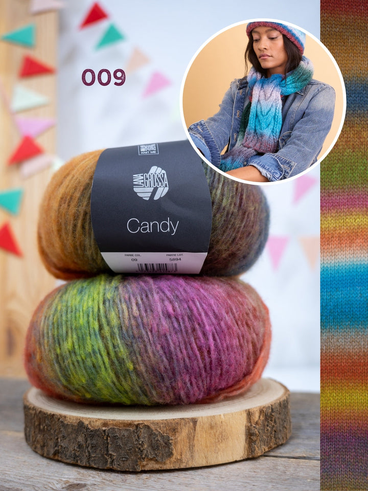 Strickpaket Candy Zopfschal