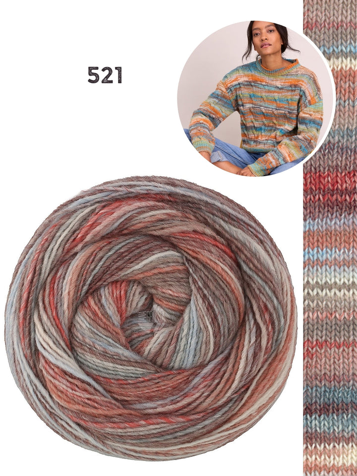 Strickpaket Gomitolo Disegno Zopfpullover