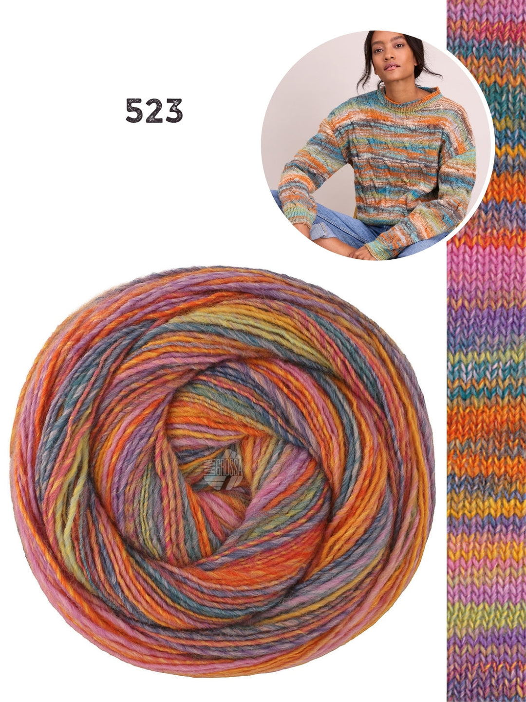 Strickpaket Gomitolo Disegno Zopfpullover