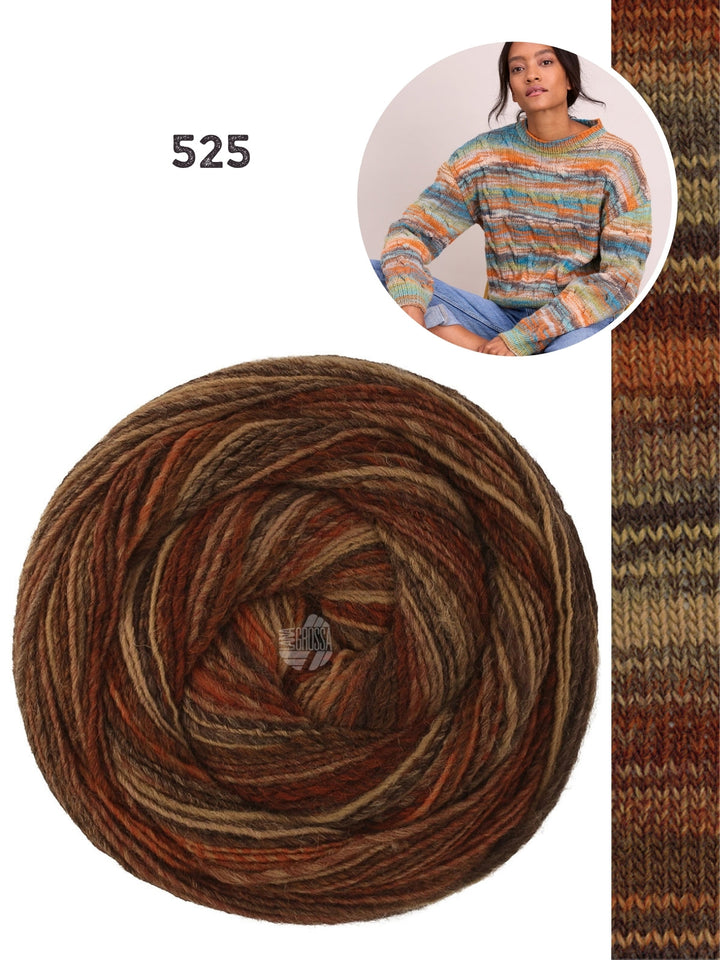 Strickpaket Gomitolo Disegno Zopfpullover