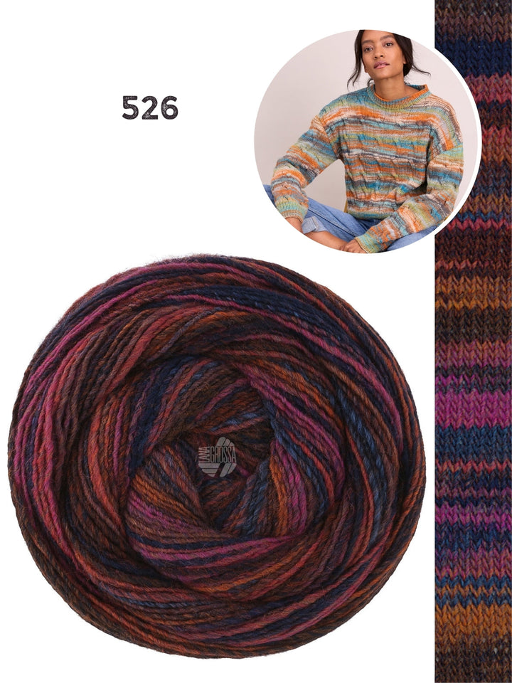Strickpaket Gomitolo Disegno Zopfpullover