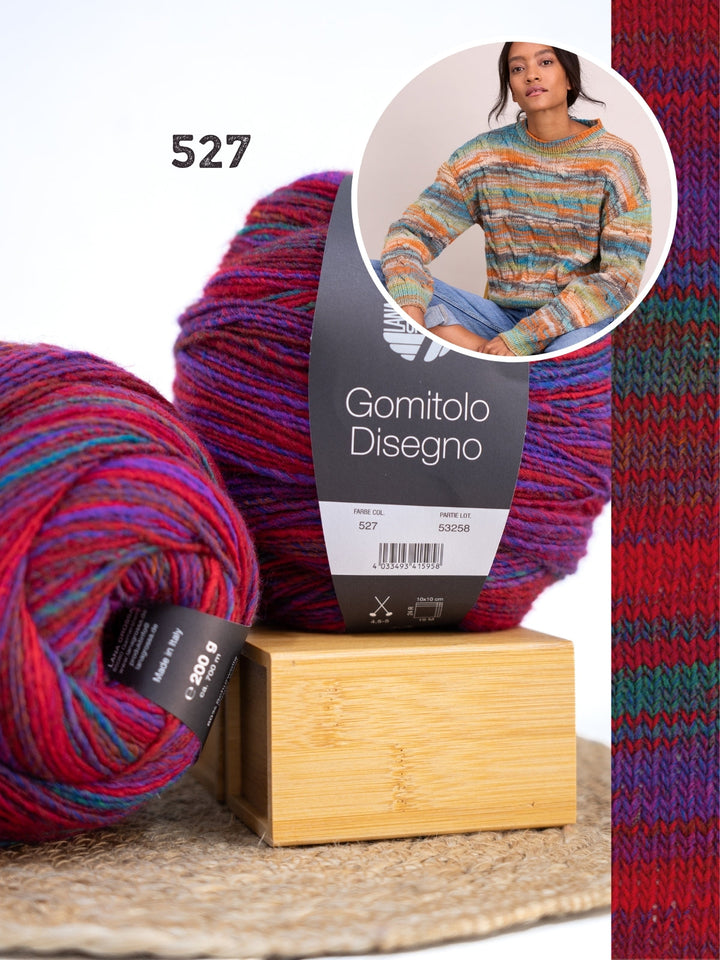 Strickpaket Gomitolo Disegno Zopfpullover