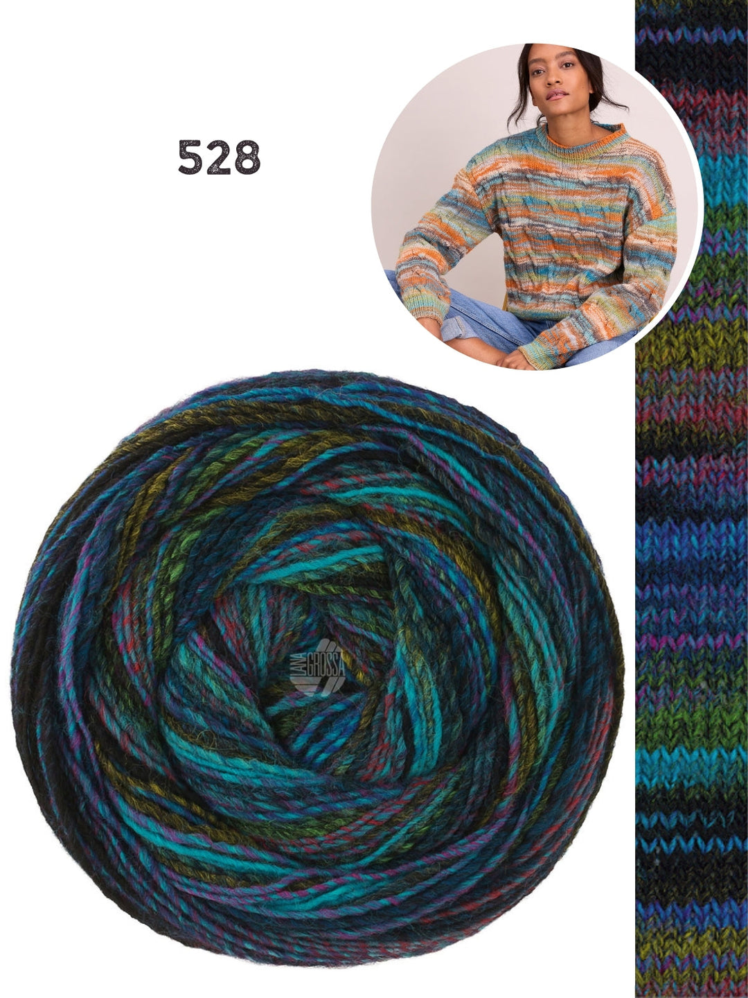 Strickpaket Gomitolo Disegno Zopfpullover
