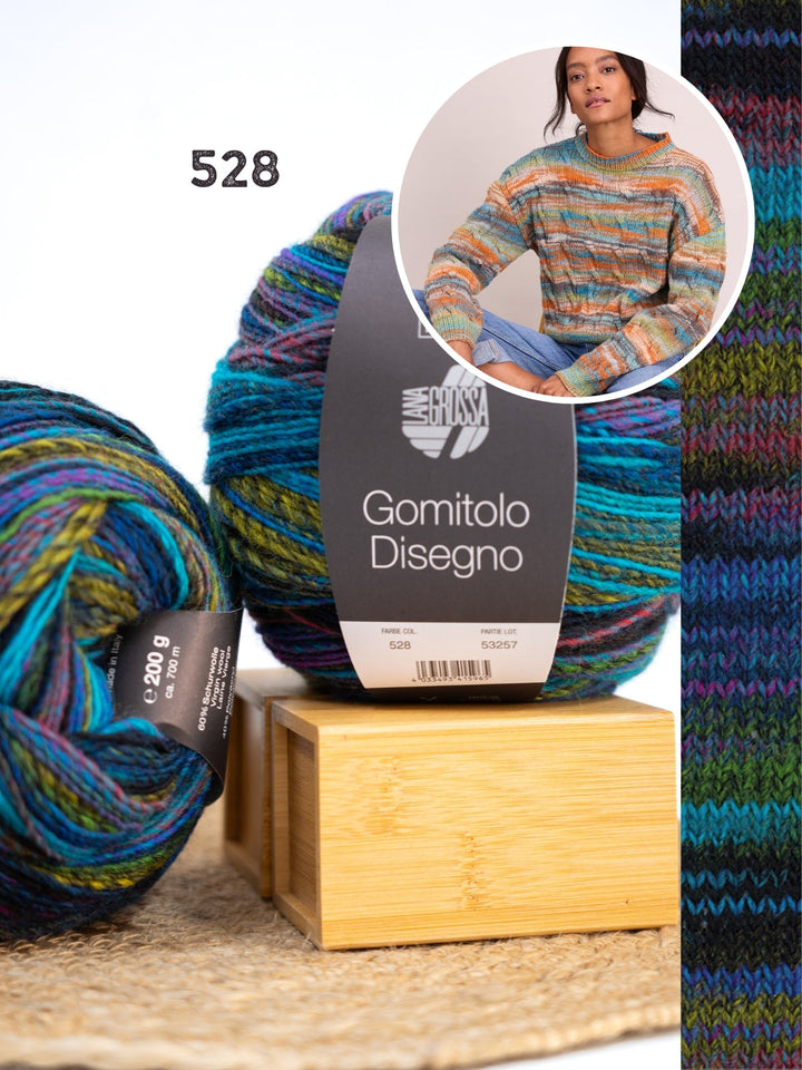 Strickpaket Gomitolo Disegno Zopfpullover