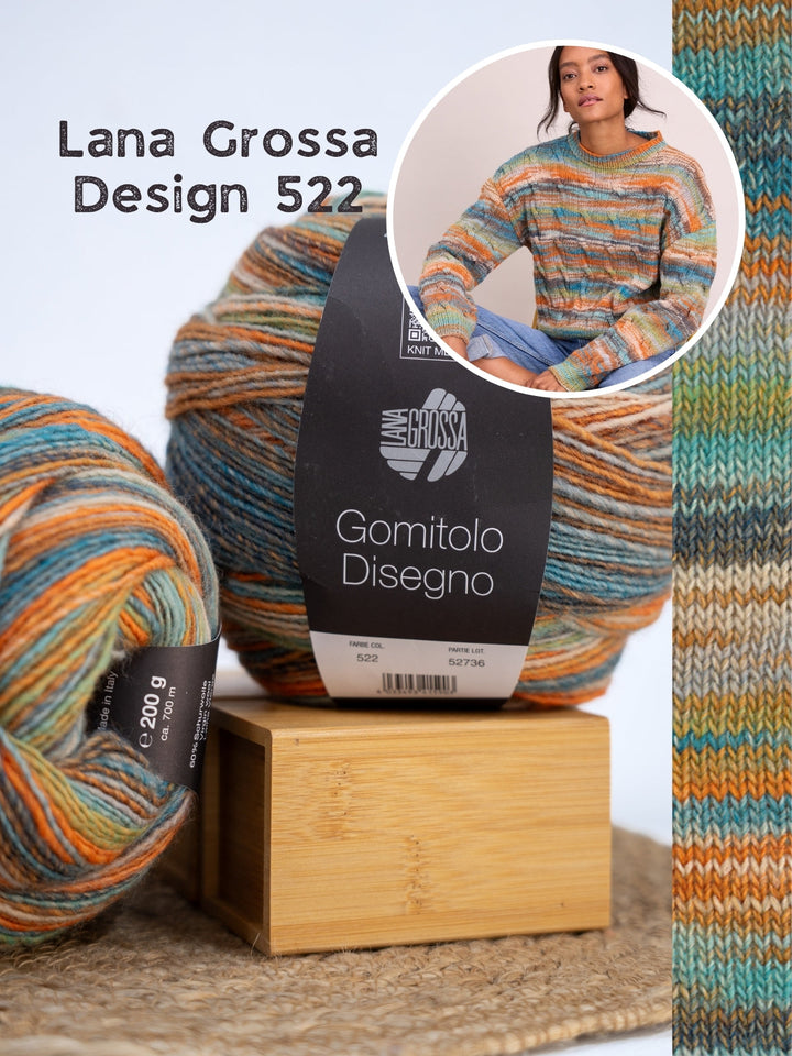 Strickpaket Gomitolo Disegno Zopfpullover