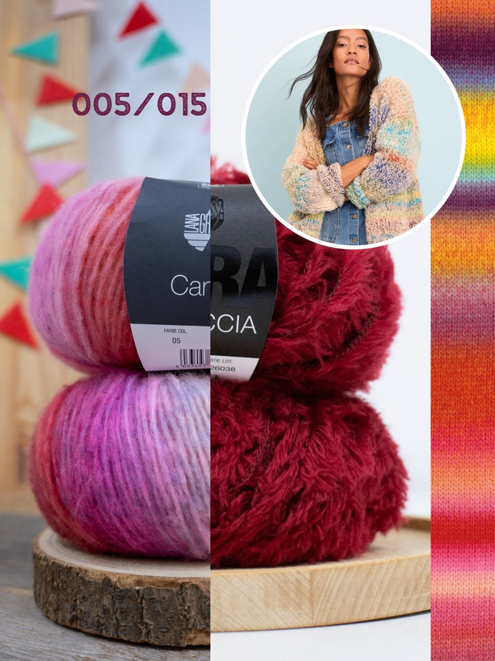 Strickpaket Candy Pelliccia Cardigan